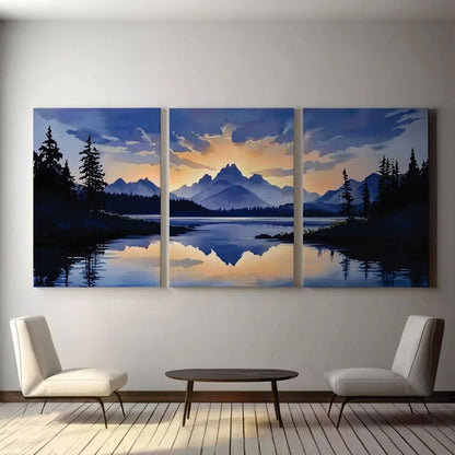 Set of 3 Premium Wall Art Photo Tiles – Modern Home Decor Sets