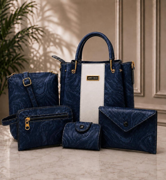 Handbag Set | 5-Piece Elegant Tote Bag Set | Shoulder Bag, Crossbody & Clutch | Premium Fashion Gift